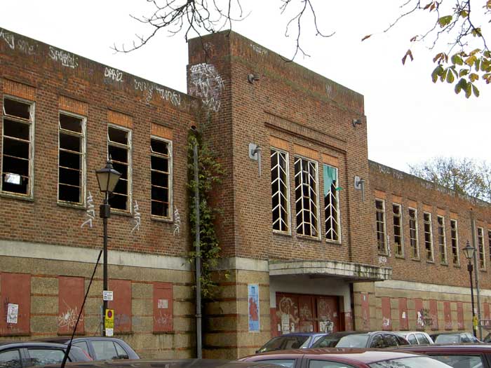 Pool building facade
